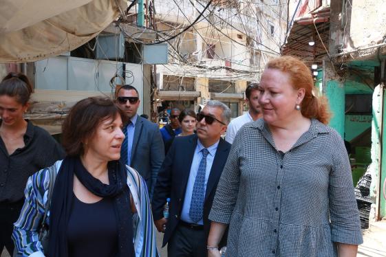 Director-General of the Ministry of Foreign Affairs and Cooperation of Monaco visits Burj Barajneh Refugee Camp as Monaco increases funding to the Agency